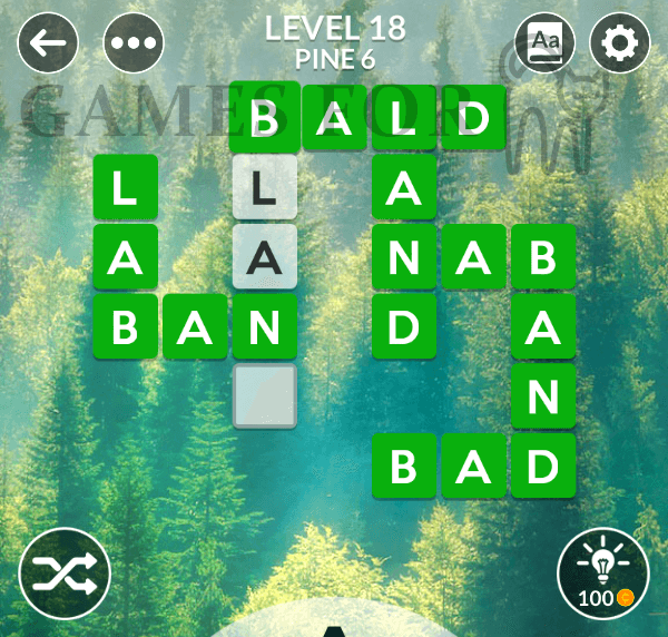 Wordscapes Level 18 Answers All Modes Games For Cats