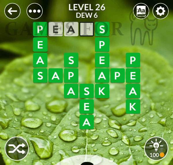 Wordscapes Level 26 Answers All Modes Games For Cats