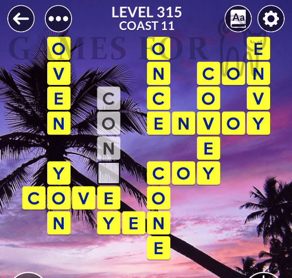 Wordscapes Level 315 Answers All Modes Games For Cats