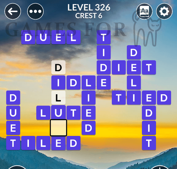 Wordscapes Level 326 Answers All Modes Games For Cats