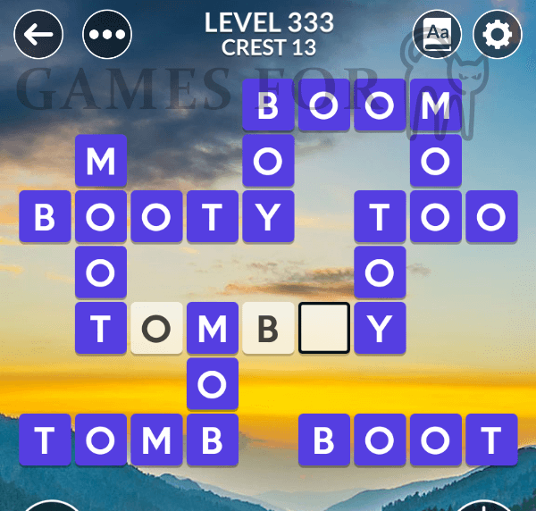Wordscapes Level 333 Answers All Modes Games For Cats