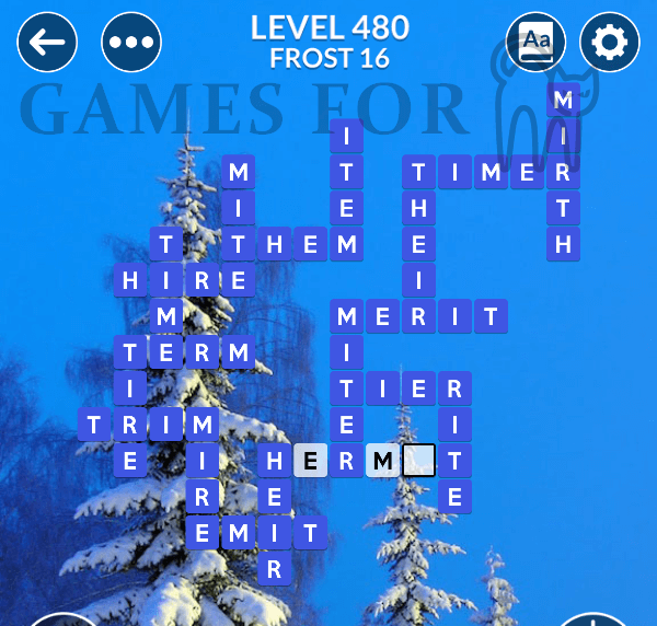 Wordscapes Level 480 Answers All Modes Games For Cats