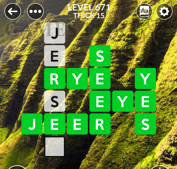Wordscapes Level 671 Answers All Modes Games For Cats